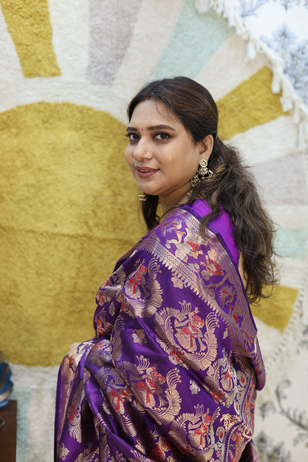 Royal Purple Swarnachari Silk Saree - photo 2