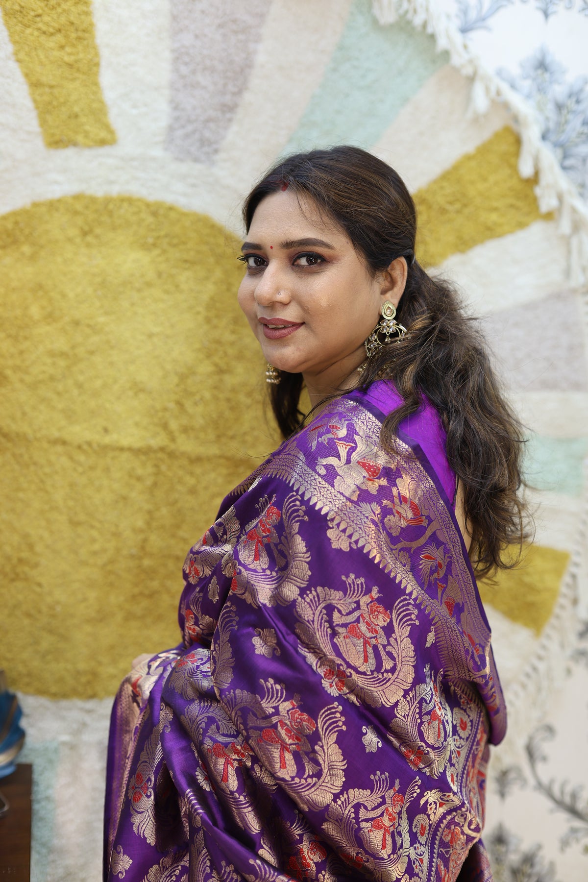 Royal Purple Swarnachari Silk Saree - photo 2