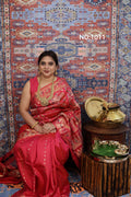 Hot Pink Swarnachari Silk Saree - photo 1