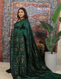 Bottle Green Baluchari Silk Saree - photo 1
