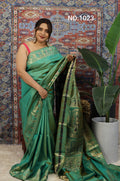 Sea Green Swarnachari Silk Saree - photo 1