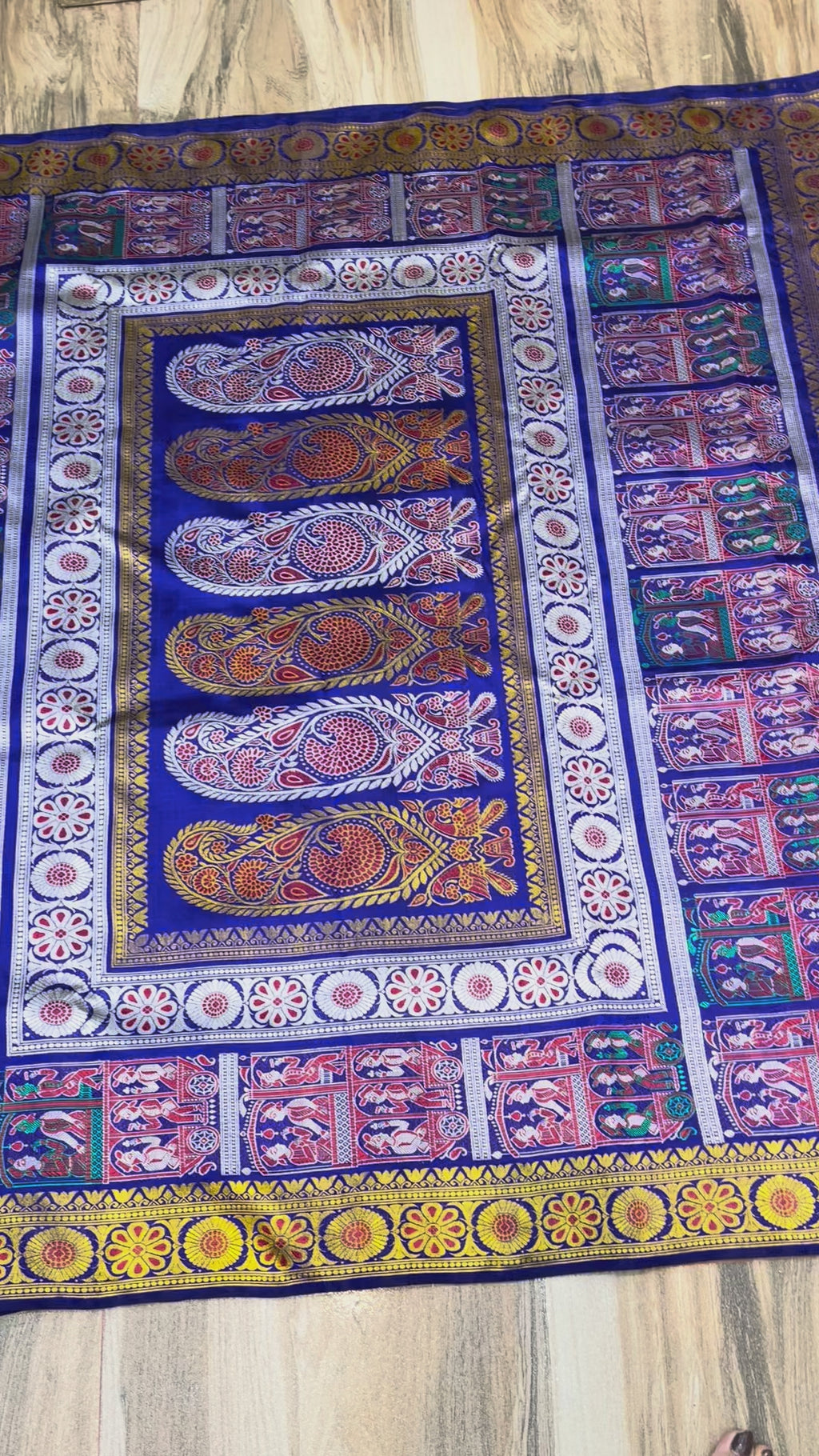 Full Revival Bishnupuri Vintage Baluchari Saree