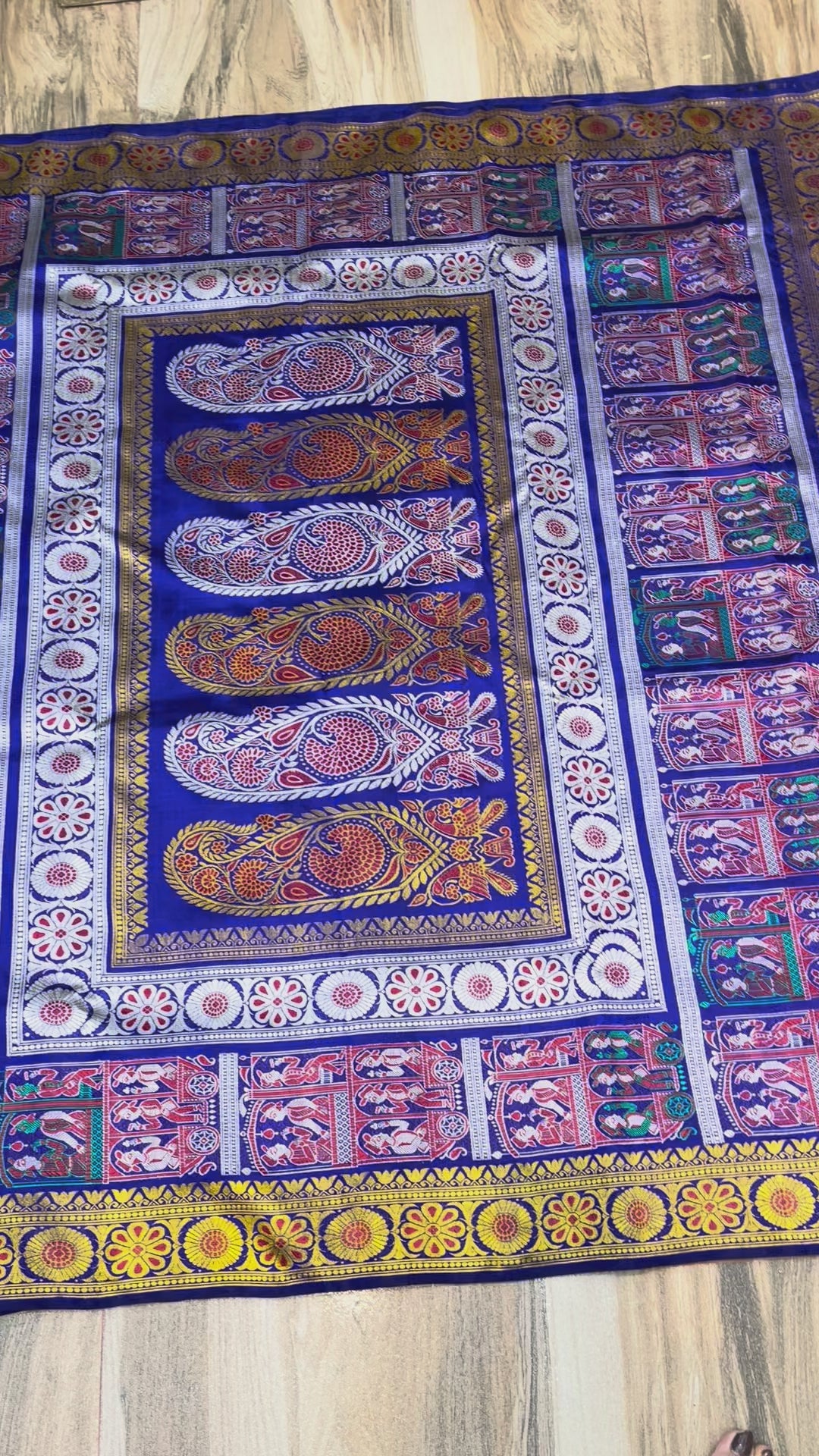 Full Revival Bishnupuri Vintage Baluchari Saree